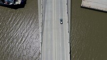 The Talmadge Memorial Bridge Is A Bridge In The United States Spanning The Savannah River Between Downtown Savannah, Georgia And Hutchinson Island. It Carries US 17/SR 404 Spur.