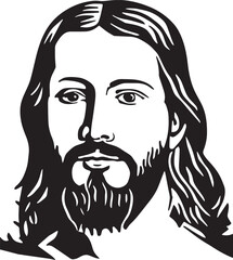 Wall Mural - jesus vector illustration on a isolated background