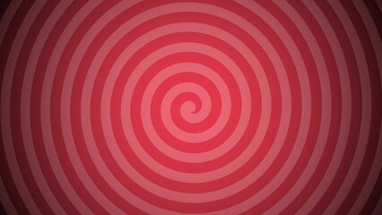 Poster - Light red spiral spinning on red background. 4k abstract background animation ready to loop