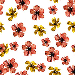 Wall Mural - Beautiful seamless pattern with floral background.
