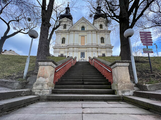 Old city Lviv architecture in the summer season. 