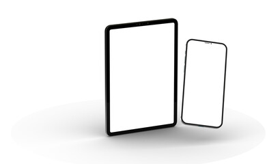 Fototapete - Tablet pc  computer with blank screen 3d
