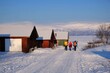 © Iwona - Group of tourists in Abisko is going to Lake Torneträsk (Tornestrask) in winter scenery. Abisko National Park (Abisko nationalpark),  Sweden, Arctic Circle, Swedish Lapland