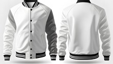 A White And Black Jacket With A Black Collar Created With Generative AI Technology