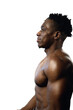 © ardasavasciogullari - Face profile of a muscular 20s black male on a transparent background