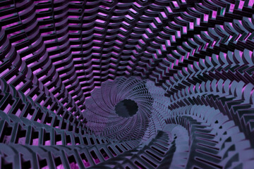 Wall Mural - Glass Pattern #5 - Purple and pink spiral#6