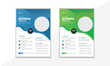 © RahimaAli - Flyer design layout template for creative corporate business with abstract shape used for business poster layout, IT company flyer, corporate banners, and leaflets.