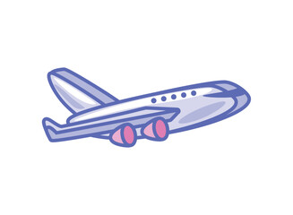 Sticker - aircraft trip and travel