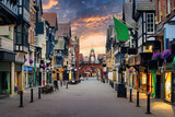 Fototapeta Londyn - Historical Chester Old town center, England