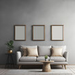 © Sunset Vibes - mockup frames modern living room with sofa