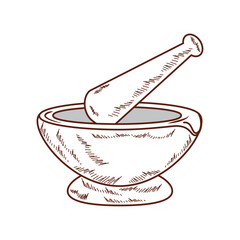 Canvas Print - mortar and pestle