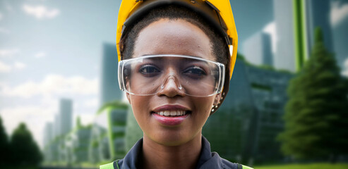 An industry worker portrait at workplace, exceptional industrial job occupation