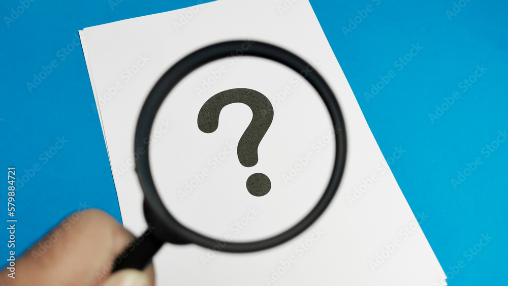 Foto de Stock Question mark concept. White paper with question mark ...