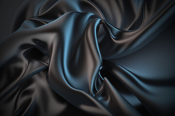 A black silk fabric texture ai generated artwork 