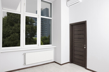 Sticker - Empty office room with clean window and door. Interior design