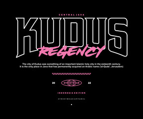 Poster - Futuristic kudus City streetwear Poster With Aesthetic Graphic Design for T shirt Street Wear and Urban Style	