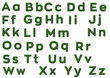 © Greenscreenfx - English Alphabets ABCD And Numbers Isolated In Transparant Background.. Grass Font