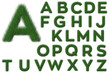© Greenscreenfx - English Alphabets ABCD And Numbers Isolated In Transparant Background.. Grass Font