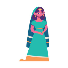 Sticker - indian woman cartoon