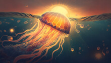 Sunset Over The Jellyfish
