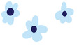 © LILIS - Blue flower wallpaper with a beautiful and simple blue flower image on a white textured background