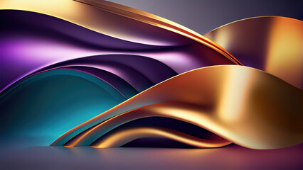 Multicolored Layered Shapes Background