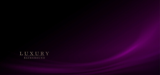 Wall Mural - Abstract black background with wavy embossed purple pattern