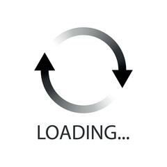 Poster - Loading bar icon in flat style. Progress indicator vector illustration on isolated background. Download button sign business concept.