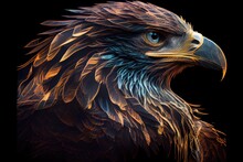 Eagle Head Illustration. Generative AI