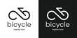 infinity and bicycle logo simple icon vector illustration