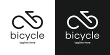 Infinity And Bicycle Logo Simple Icon Vector Illustration