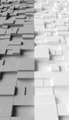Leinwandbilder - Gray vertical texture and background from many volumetric cubes at different levels