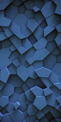 Leinwandbilder - Background from polygons of different shapes and different heights. 3d render