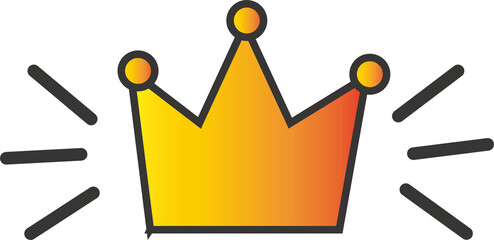 Wall Mural - there are marked symbols next to the crown, which means eye-catching, conspicuous, and luminous