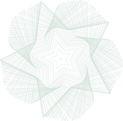 Wall Mural - 3D frame with lines of stars extending infinitely