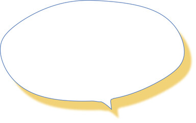 Wall Mural - Dialog message bubble with shadow effect
