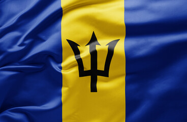 Wall Mural -  Waving national flag of Barbados