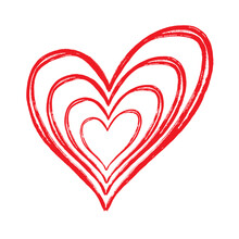 Red Scribble Heart,suitable To Make Your Graphic Design More Lovely, Best Resource For Your Design.
