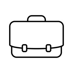 Fototapete - Briefcase icon. Business bag icon. Suitcase, portfolio symbol, linear style pictogram isolated on white.