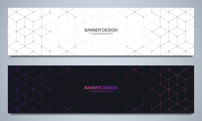 Wall Mural - vector illustration of abstract geometric background for a banner template or header design