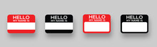  Hello My Name Is Card, Label Sticker, Introduce Badge Welcome
