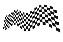 Black And White Checkered Wavy Surface.