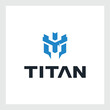 letter logo M titan logo