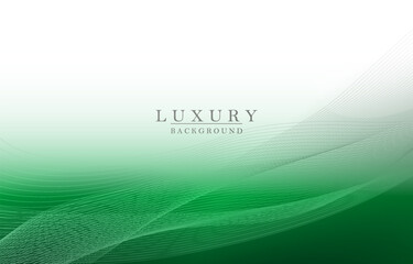 Wall Mural - Gorgeous illustration of green light shade, minimal wave patterns