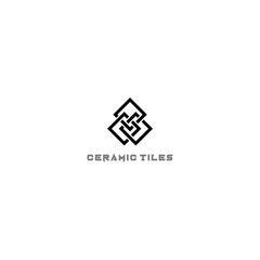 Poster - ceramic tile company Logo Design Vector Illustration