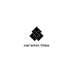Poster - ceramic tile company Logo Design Vector Illustration