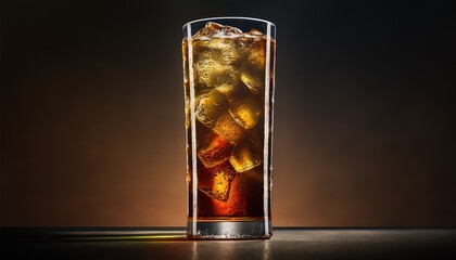 Aufkleber - Cola with ice.Generative AI