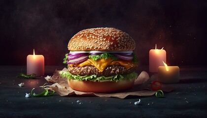 Poster - Burger.Generative AI