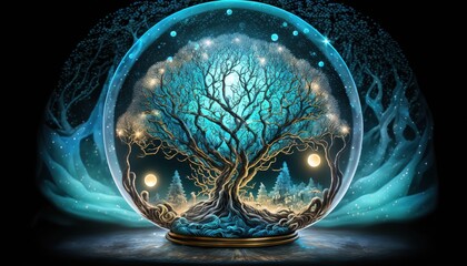 Aufkleber - The magic sphere.Generative AI