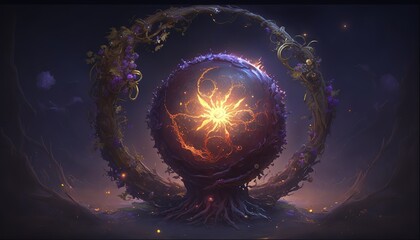 Aufkleber - The magic sphere.Generative AI